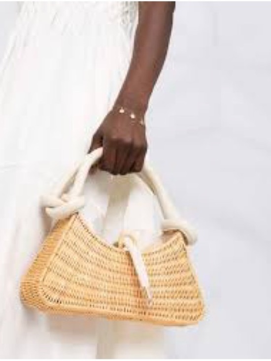 cult gaia Handbags - Cult Gaia Rattan Top Handle Shoulder Bag